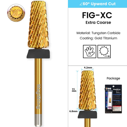 MagiBling Professional Nail Drill Bits Super Cut Carbide Nails Bit Cutter for Hard Acrylic Gel Removal Manicure Tools 3/32''