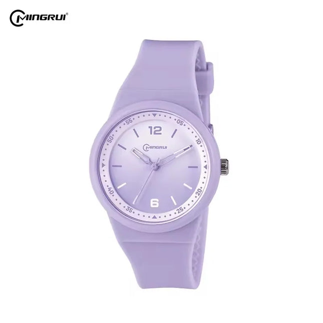 Pink Quartz Children Watches Silicone Strap Waterpoof Blue Analog Teenage Wriwtches for Girls Boys