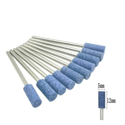 10pcs/set Corundum Nail Drill Bits 3/32" Rotary Ceramic Stone Burr Cutters for Manicure Nails Accessories Tool