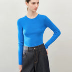 Round Neck-Blue / S