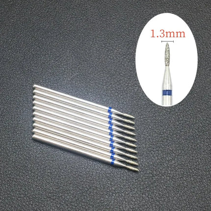 10 Piece Nail Milling Cutter Set Diamond Electric Nail Enhancement Drill Nail Drill Corner Cleaning Drill Burr Accessories Tool