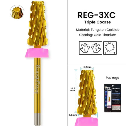 Tapered Barrel Nail Drill Bits Carbide Nails Grinding Head Milling Cutter 4XC Hard Soft Gel Removal Polishing DIY Tools