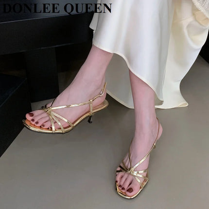 Brand High Heel Sandals Women Flip Flops Peep Toe Shoes Slipper Clip Toe Designer 2025 New Summer Sexy Fashion Dress Party Pumps