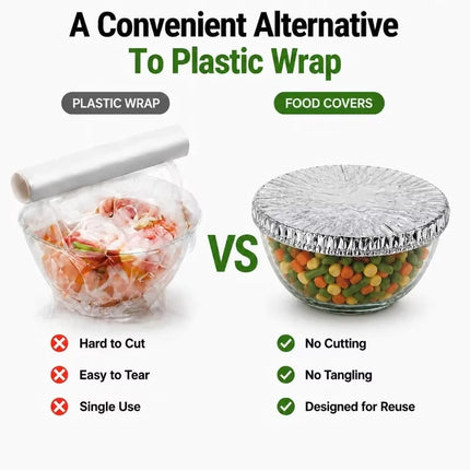 Food Grade SingleUse Aluminum Foil Film Cover Moisture Retain Heat Insulated Pouch for Fresh Produce Household Food Preservation