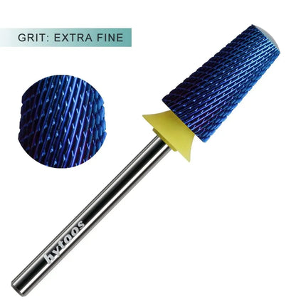 HYTOOS Blue Nano Safety Tapered Nail Drill Bits 3/32 Rounded Carbide Drill Bits for Nails Electric Drills File Removal Acrylic