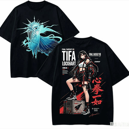Final Fantasy Anime Lover T-shirt Harajuku Cotton New Model High Street Retro Fashion Oversized Unisex hot product Classic soft