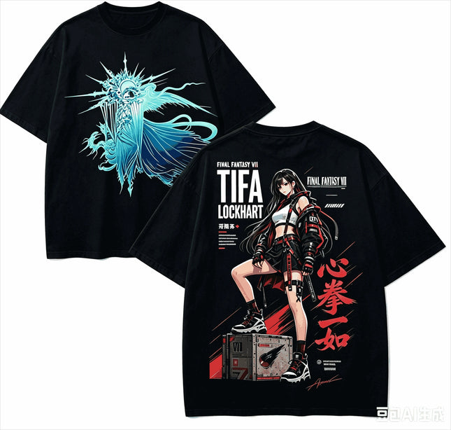 Camiseta Final Fantasy Anime Lover Harajuku Algodón Nuevo Modelo High Street Retro Moda Oversize Unisex producto caliente Clásica suave