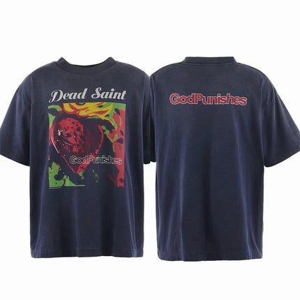 Washed Saint T-Shirt Men Women Best Quality Tee Tops Vintage T Shirt