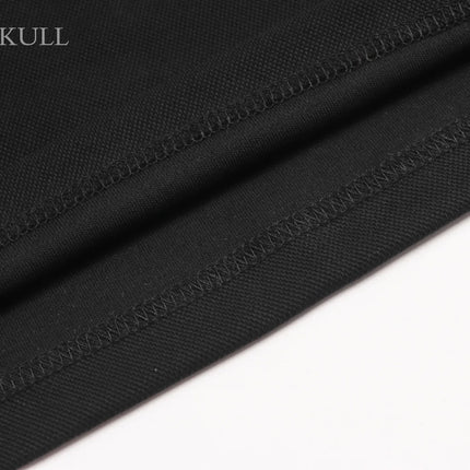 PLEIN SKULL Heavy Industry Embroidered Men's Fashion Short Sleeve Top Summer Gothic Fitness T-shirt Breathable Casual Sports Tee