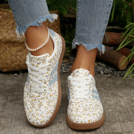 Sneakers Women Fashion Outdoor Lace-up Casual Shoes Female Lightweight Sneakers Comfortable Non Slip Flat Shoes Zapatos De Mujer