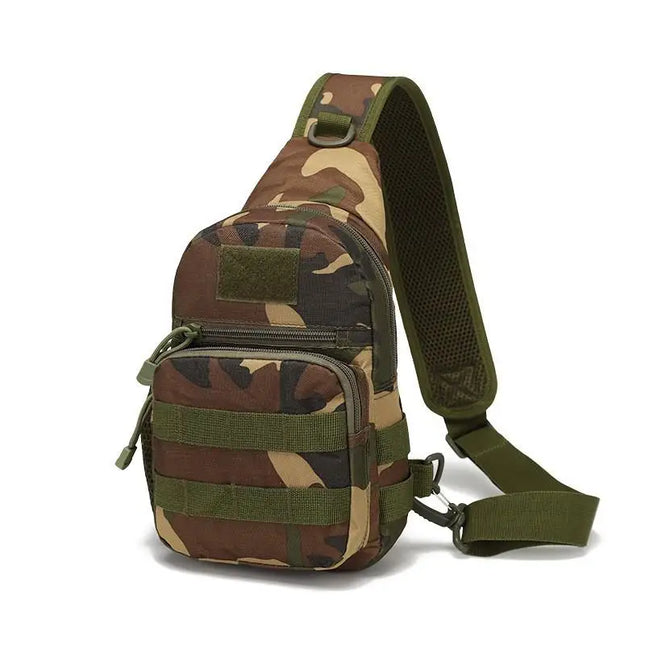 Outdoor Tactical Camouflage Kettle Chest Pack Bags Men Hiking Backpack Nylon Hunting Fishing Molle Army Trekking Shoulder Bag