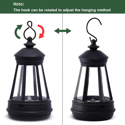 Retro Solar Lamp Outdoor Waterproof Lights Solar Powered Portable Fence Warm White Camping Lanterns For Garden Garden Decorative