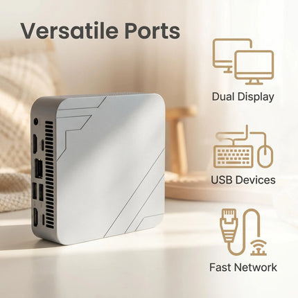 Core i9-10980HK Mini PC 32GB RAM 2TB NVMe SSD Triple 4K Display Desktop WiFi6 High Performance Office Home Small Computer