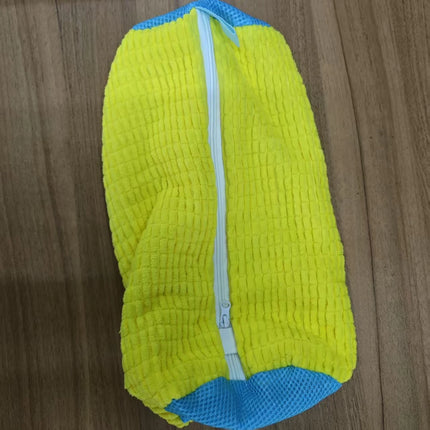 Durable Shoe Washing Machine Bag for All Shoe Types-Yellow with Blue Zipper,Ideal for Sneakers and Casual - product image fro