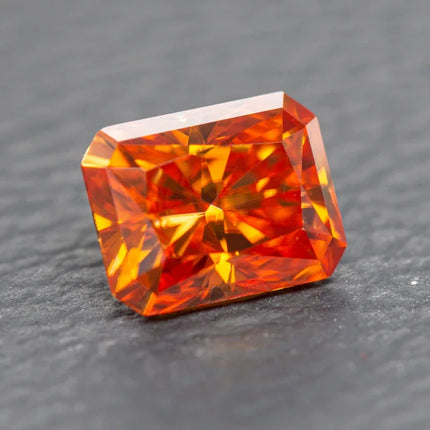 Moissanite Radiant Cut Orange Color Gemstone for Jewel Making DIY Ring Necklace Earrings Main Materials with Certificate