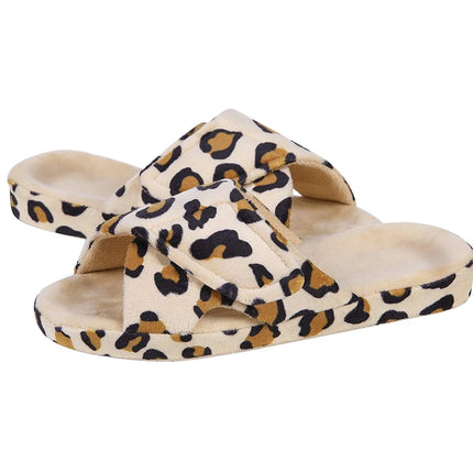 Litfun Four Seasons Cotton Slippers For Women Casual Flat Slippers With Adjustable Straps Female Breathable Soft Cozy Home Shoes