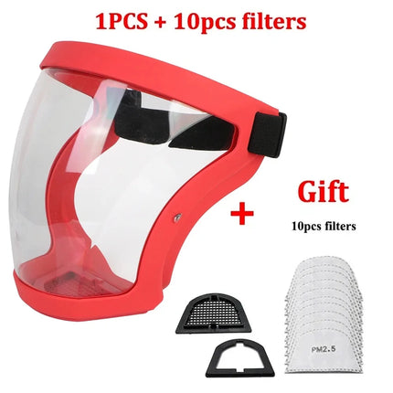 Full Face Shield Mask Transparent Head Eye Safety Protective Cover Glasses Screen Visors Dustproof Wind Proof Anti-Fog Goggles