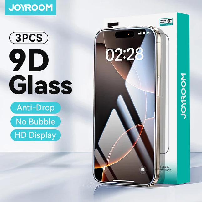 Joyroom 1/2/3 Stk. HD-Glas für iPhone 17 16 15 14 13 12 Pro Max Displayschutzfolie für iPhone 17 16 Pro Max Glas Gehärtetes Glas
