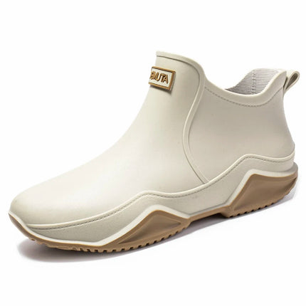 Fashionable Men & Women’s Ankle Rain Boots Anti-Slip Waterproof Shoes Work Boots Suitable For Summer & Winter Rainy & Snowy Day