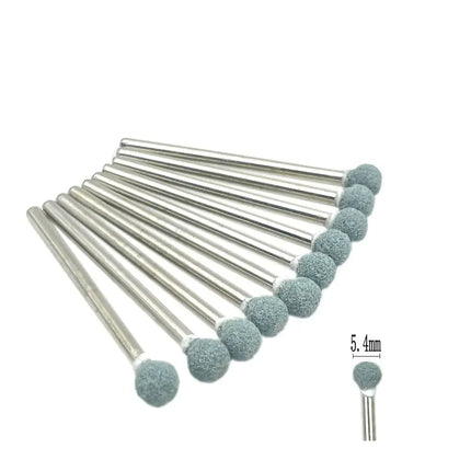 10pcs/set Corundum Nail Drill Bits 3/32" Rotary Ceramic Stone Burr Cutters for Manicure Nails Accessories Tool