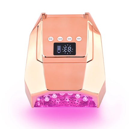 96w Gradient Gold  Pro Red Light Cordless LED Nail Lamp Rechargeable Battery UV LED Nail Lamp Cure Cordless LED Lamp Curing Gel