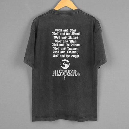 Ulver T Shirt The Madrigal Of Night Black Metal Satyricon Agalloch Washed Cotton Men's Tops Clothes Printed Unisex Graphic Shirt