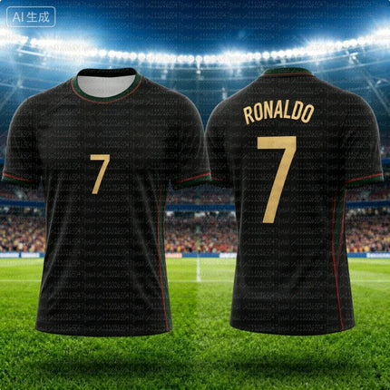 Fashion Ronaldo Unisex Jersey Collectible Soccer Fan T Shirt Lightweight Breathable Football Sportswear for Men Women Streetwear