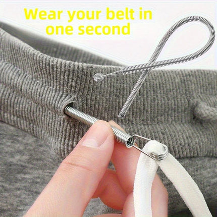 Bendable Spring Drawstring Threader Clip Pants Hoodies Elastic Band Lace Cord Flexible Drawstring Thread DIY - product image
