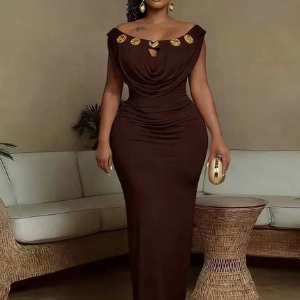Evening Dress for Parties High Waist Slim Fit Bohemian Dress Chic Woman Wedding Invite Off Shoulder Sexy Long Dresses Elegant