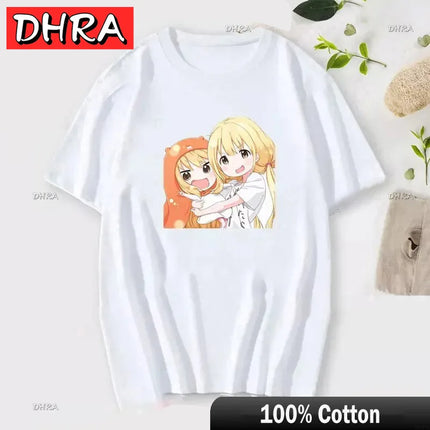 If You Work You Lose Anzu Futaba Version T-Shirt Cute Kawaii Anime Jirai Kei Tshirt Danshi Tees for Men Funny Cartoon Otaku Tops
