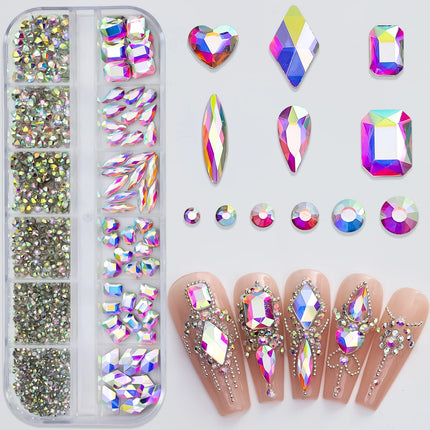 12Grids Mini Caviar Beads Nail Art Decorations Metal Gold/Silver Micro Ball Nail Charms Magnetic Pen 0.5~3mm Ball Nail Jewelry