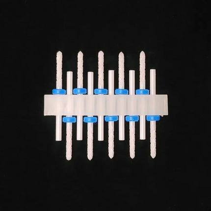 10 Ceramic Drill Bits, Milling Cutters, Rotating Nail Polish Grinding Machine Accessories, Overflow Removal Tool Accessories