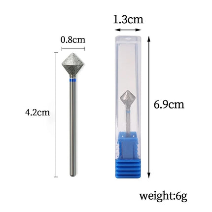 1Pcs Diamond Nail Drill Bits Rotary Cuticle Clean Burr 3/32" Manicure Bit Drill Machine Accessories 2028