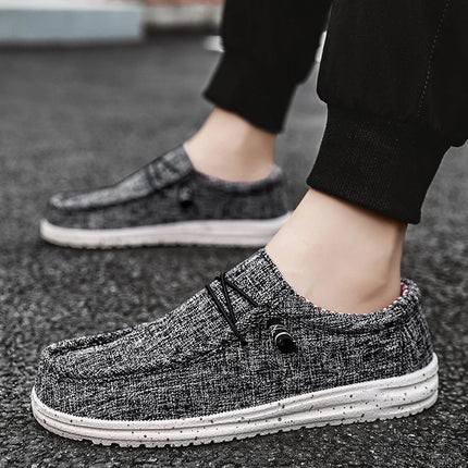 Brand Men Casual Shoes Fashion Denim Canvas Shoes Breathable Men Walking Flat Shoes Outdoor Large Size Light Men's Shoes Loafers