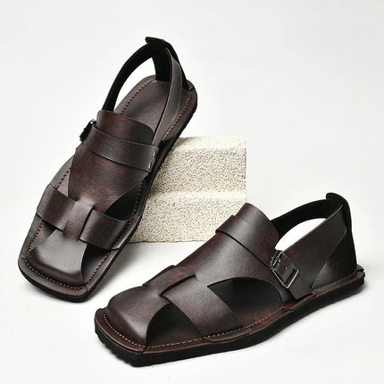 Men's Sandals Summer Sandals Anti-collision Toe Casual Beach Shoes for Men Versatile Ultra Light Wading Aqua Shoes Brand Sandaly