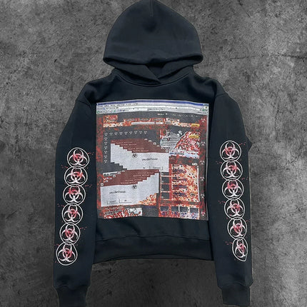 American oversized aosuism madd hoodies sweatshirts streetwear hip hop pullover men women cotton harajuku casual y2k clothing
