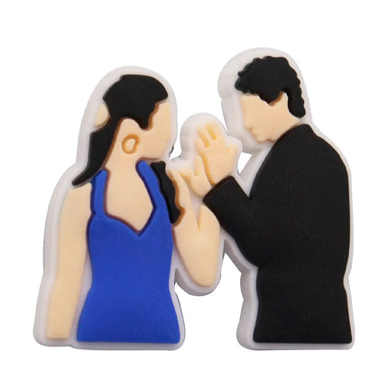 Single Sale 1pcs PVC Social Woker Epic Man Don't Be An Idiot Assistant Friends False Office Shoe Charms Accessories Decorations 