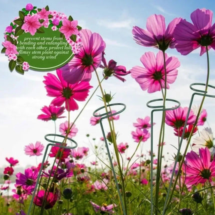 35/45/55cm Garden Support Stake Ring Metal Garden Plant Support Single Stem Shrub Holder for Plants Rose Flowers Vegetables Vine