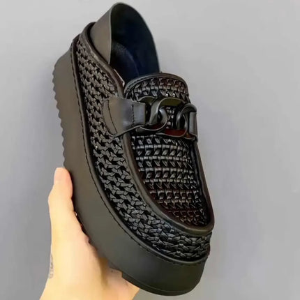 Luxurious Leather Low-Top Casual Shoes Breathable Work Business Men's Footwear Summer New Style Wear-Resistant Synthetic Upgrade