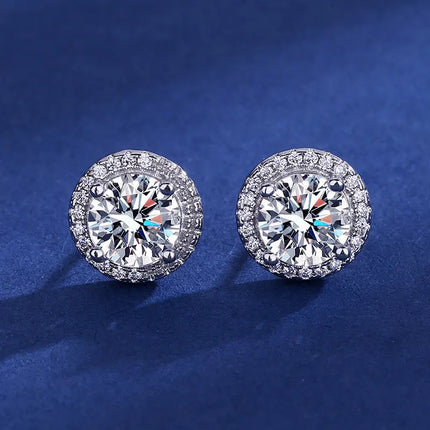 High-quality 925 Sterling Silver Crystal Fashion Circle Hoop Earrings for Woman Wedding Party Gift Street Versatile Jewelry