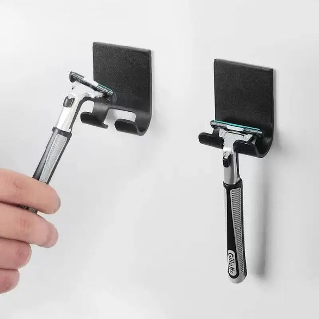 Bathroom Stainless Steel Razor Holder Storage Hook Wall Men Shaving Shaver Shelf Punch Free Razor RackBathroom Accessories
