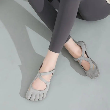 Five Finger Shoes Women Mary Jane Ballet Flats Cross Strap Yoga Sneakers Barefoot Fitness Shoes Lightweight Breathable Walking