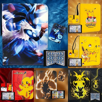 Pokemon 4or9 Pocket Card Album Binder Pokemon Verzamelmap 400or900 Capacity Trading Card Storage BookPU Cover Cartoon Gift