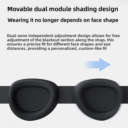 Dreamlight 3D Stereoscopic Sleep Eye Mask Full Blackout Adjustable Portable Travel Blindfold Concave Molded Soft Comfortable Eye