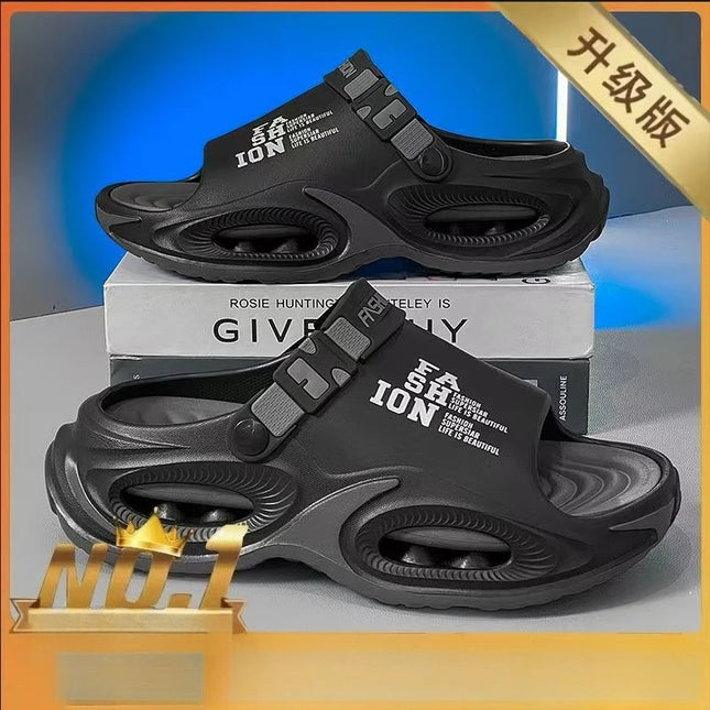 Light Luxury And Soft Men's Sandals thick-soled Anti-skid Outdoor Driving Two Wear Beach Shoes - product image from BSM MART