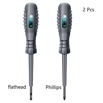 Multifunctional Electrician Test Screwdriver AC Non-contact Induction Test Pen Voltage Tester 70-600V Red Green Induction Lights