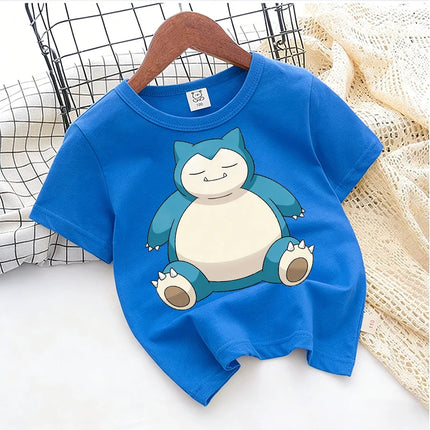 2026 Pokemons Kawaii T-shirts for Children Pikachu Cartoon Cute Short-sleeved Top Boys Girls Summer Fashion Kawaii T-shirt Gift