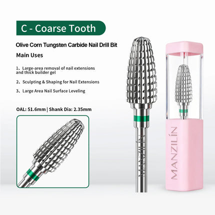 Professional Nail Art Drill Bits Accessories Milling Cutters Gel Polish Remover Nail Electric Tungsten Carbid Manicure Tools Kit