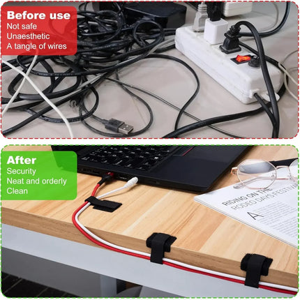 New Reusable Cable Ties Ties Self-Adhesive Power Cord Cable Holder Adjustable Cord Storage Desktop Organiser Manager