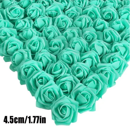 20~200pcs Foam Rose Artificial Flowers Head Teddy Bear Rose Handmade DIY Gift Decoration Wedding Valentines Day Home Decor